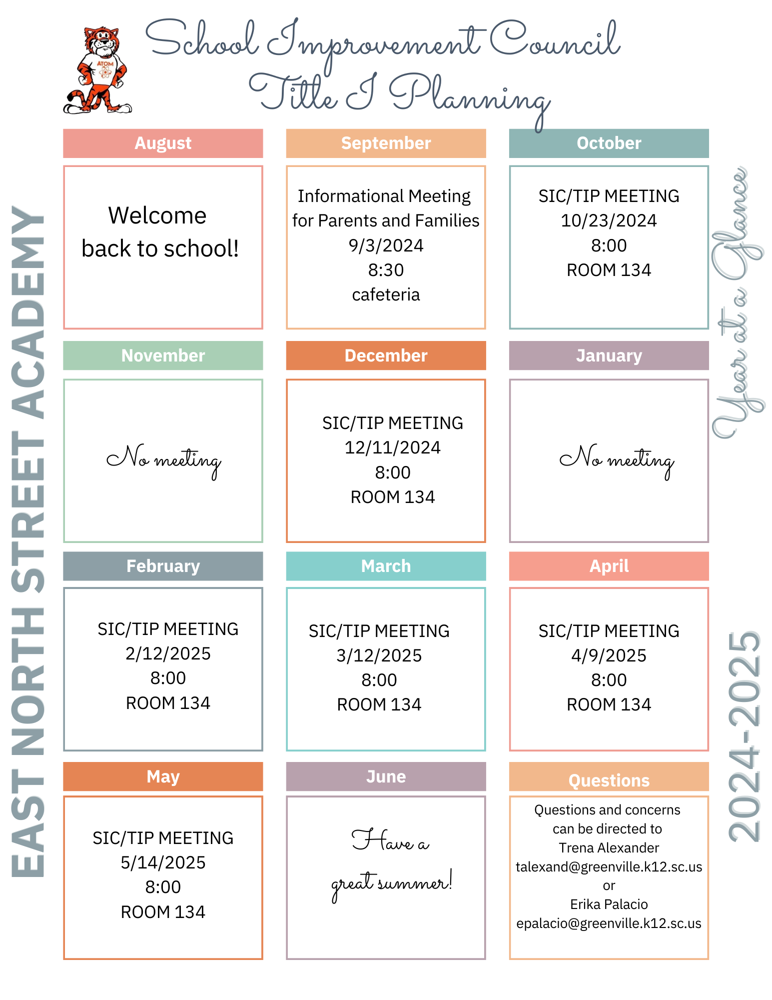 Title I Meeting Dates